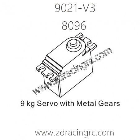 ZD Racing 9021-V3 Parts 8096 9KG Servo With Metal Gear