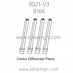 ZD Racing 9021-V3 Parts 8166 Center Differential Pillars