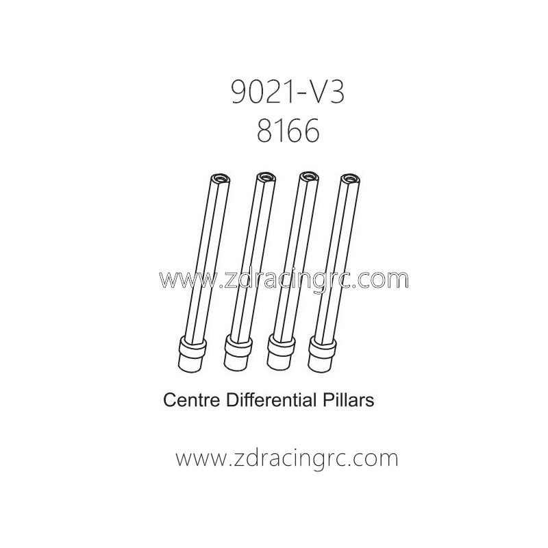 ZD Racing 9021-V3 Parts 8166 Center Differential Pillars