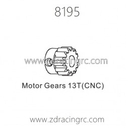 8195 Upgrade Motor Gear 13T CNC Parts for ZD Racing RC Car