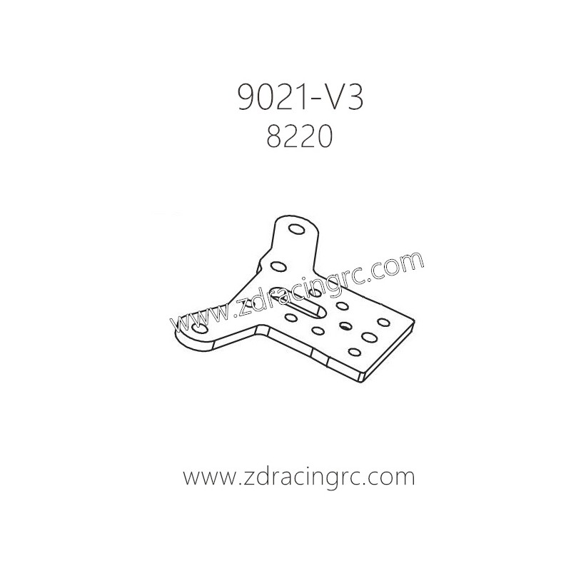 ZD Racing 9021-V3 Parts 8220 Front Upper Plate CNC Machined