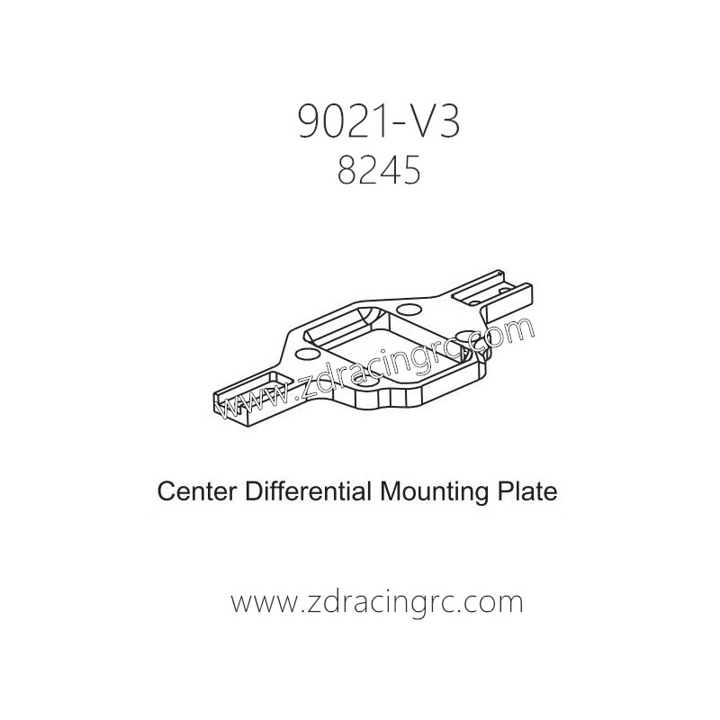 ZD Racing 9021-V3 Parts 8245 Center Differential Mounting Plate