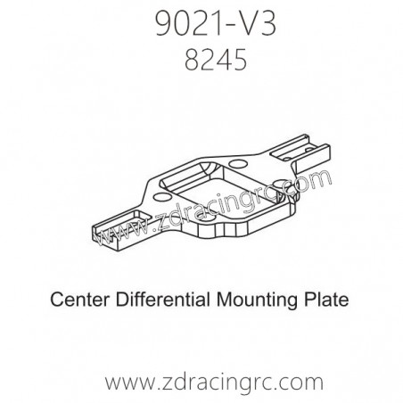 ZD Racing 9021-V3 Parts 8245 Center Differential Mounting Plate