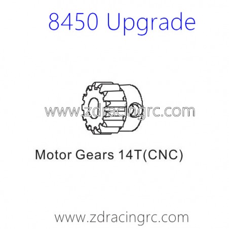 ZD Racing 9021-V3 Parts 8450 Upgrade Motor Gears 14T CNC ZD Racing 9021-V3 Parts 8450 Upgrade Motor Gears 14T CNC