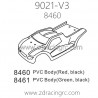 ZD Racing 9021-V3 Parts 8460-PVC Body Red and Black 8461 PVC Body Green Black