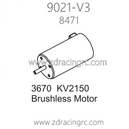 ZD Racing 9021-V3 Parts 8471 3670 KV2150 Bruhless Motor