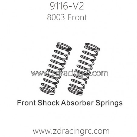 ZD Racing 9116-V2 Parts 8003 front Shock Absorbers Springs ZD Racing 9116-V2 Parts 8003 front Shock Absorbers Springs