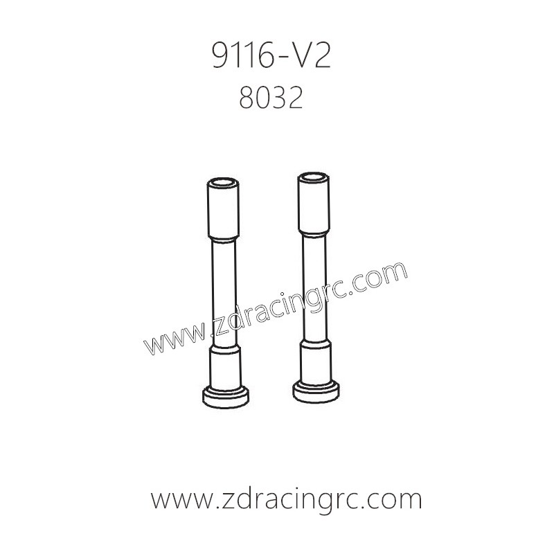 ZD Racing 9116-V2 Parts 8032 Steering Shafts