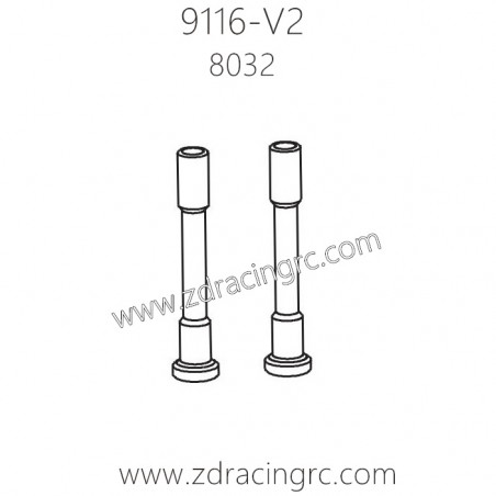 ZD Racing 9116-V2 Parts 8032 Steering Shafts