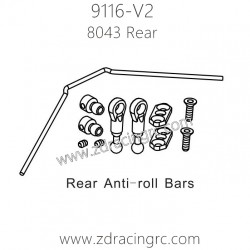 ZD Racing 9116-V2 Parts 8043 Rear Anti-Roll Bars