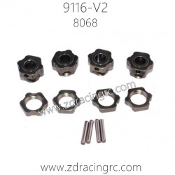 ZD Racing 9116-V2 Pirates 2 Parts 8068 Hex Wheel Hub Mounts
