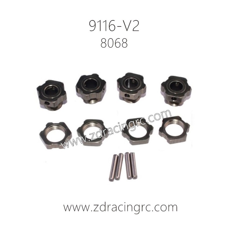 ZD Racing 9116-V2 Pirates 2 Parts 8068 Hex Wheel Hub Mounts