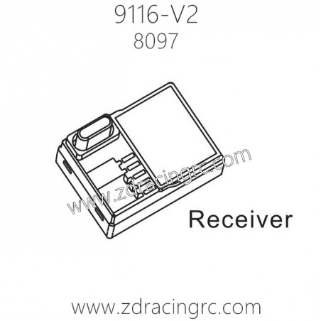 ZD Racing 9116-V2 Pirates 2 Parts 8097 Receiver