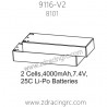 ZD Racing 9116-V2 Pirates 2 Parts 8101 2 Cells 4000mAh 7.4V 25C Lipo Battery