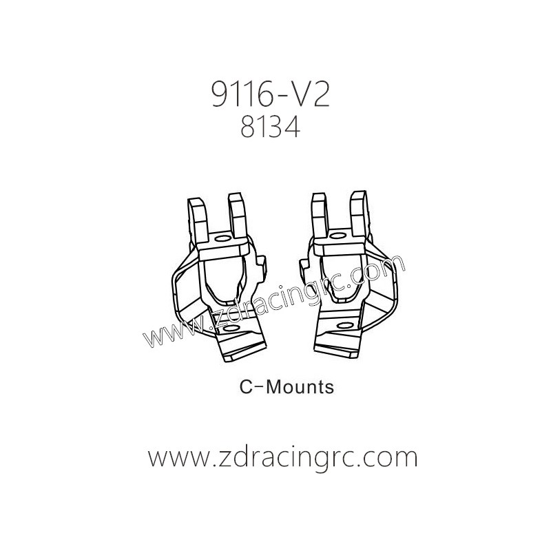 ZD Racing 9116-V2 Parts 8134 C-Mounts