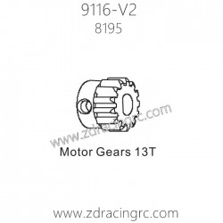 ZD Racing 9116-V2 Parts 8195 Motor Gears 12T