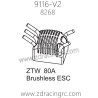 ZD Racing 9116-V2 Parts 8268 ZTW 80A Brushless ESC