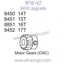 ZD Racing 9116-V2 Parts 8450 Upgrade Motor Gear CNC