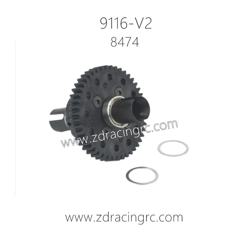 ZD Racing 9116-V2 Parts 8474 48T Center Differential Complete