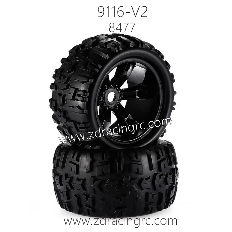 ZD Racing 9116-V2 Parts 8477 Pre-Glued Tire