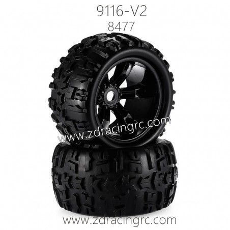ZD Racing 9116-V2 Parts 8477 Pre-Glued Tire ZD Racing 9116-V2 Parts 8477 Pre-Glued Tire