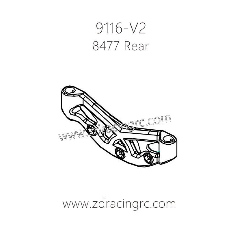 ZD Racing 9116-V2 Parts 8479 Rear Body Stents