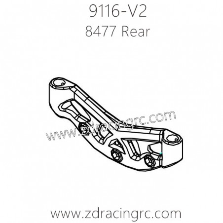 ZD Racing 9116-V2 Parts 8479 Rear Body Stents