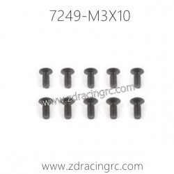 7249 M3X10 Flat Head  Screw Set For ZD RACING RC Car