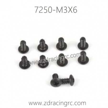7250 M3X6 Pan Self-tapping Screw Set For ZD RACING RC Car 7250 M3X6 Pan Self-tapping Screw Set For ZD RACING RC Car