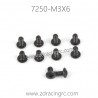 7250 M3X6 Pan Self-tapping Screw Set For ZD RACING RC Car