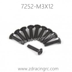 7252 M3X12 Pan Self-tapping Screw Set For ZD RACING RC Car