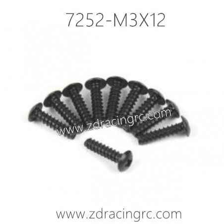 7252 M3X12 Pan Self-tapping Screw Set For ZD RACING RC Car 7252 M3X12 Pan Self-tapping Screw Set For ZD RACING RC Car