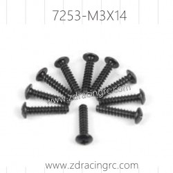 7253 M3X14 Pan Self-tapping Screw Set For ZD RACING RC Car