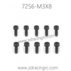 7256 M3X8 Pan Head Screw Set For ZD RACING RC Car