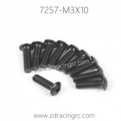 7257 M3X10 Pan Head Screw Set For ZD RACING RC Car
