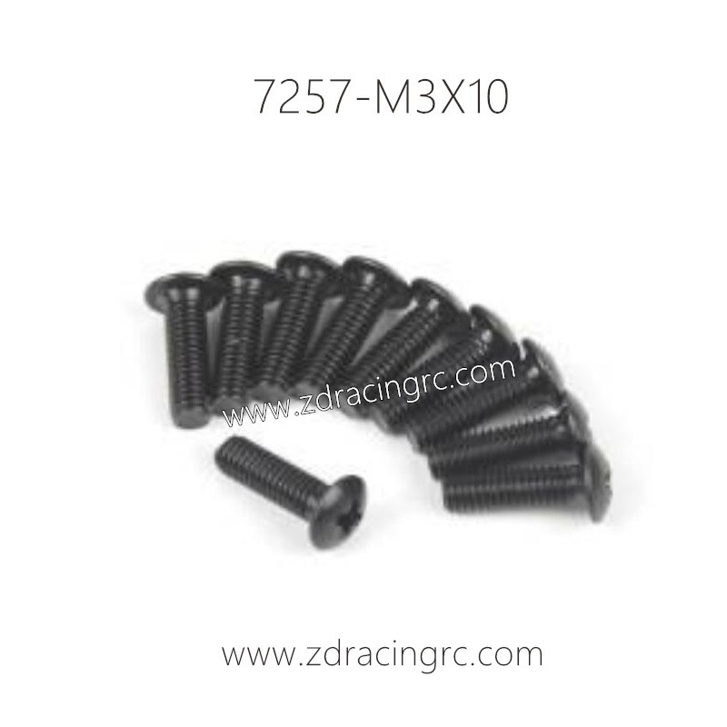 7257 M3X10 Pan Head Screw Set For ZD RACING RC Car