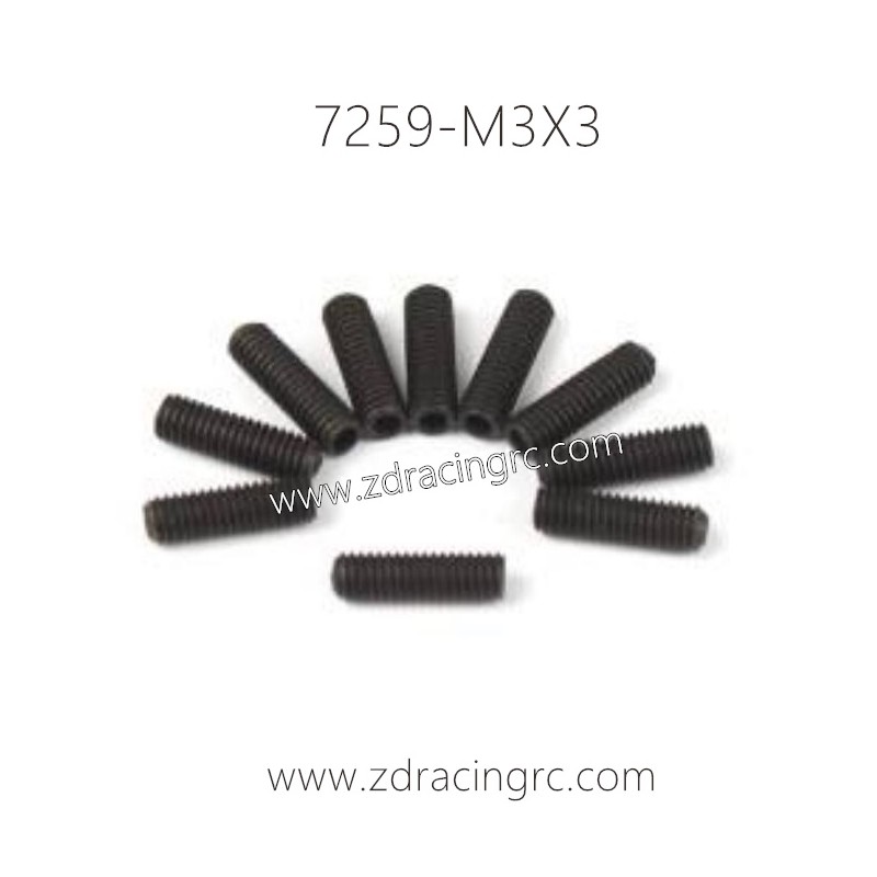 7259 Screw set M3X3 Parts For ZD RACING RC Car