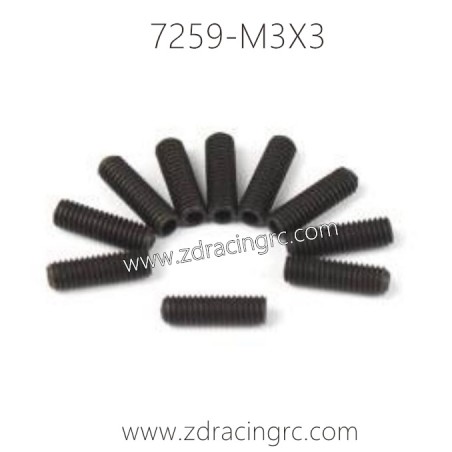 7259 Screw set M3X3 Parts For ZD RACING RC Car