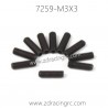 7259 Screw set M3X3 Parts For ZD RACING RC Car
