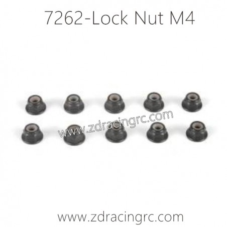 7262 Lock Nut M4 Parts For ZD RACING RC Car 7262 Lock Nut M4 Parts For ZD RACING RC Car