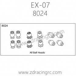ZD RACING EX07 1/7 RC Car Parts 8024 All Ball Heads