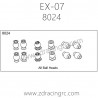 ZD RACING EX07 1/7 RC Car Parts 8024 All Ball Heads