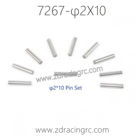 7267 φ2X10 Pin Set Parts For ZD RACING RC Car