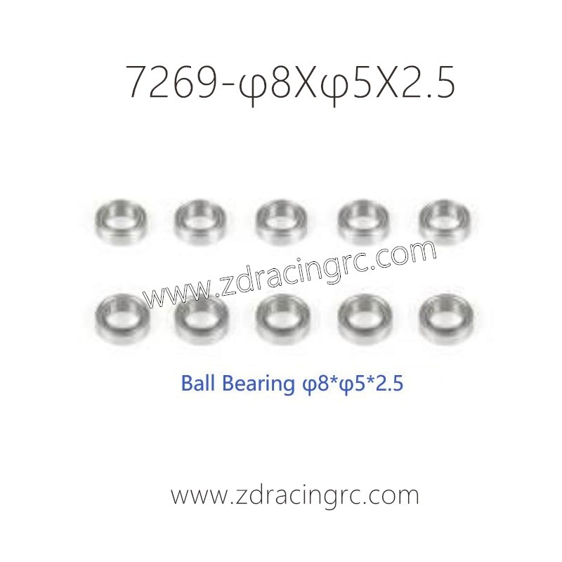 7269 Ball Bearing φ8Xφ5X2.5 Parts For ZD RACING RC Car