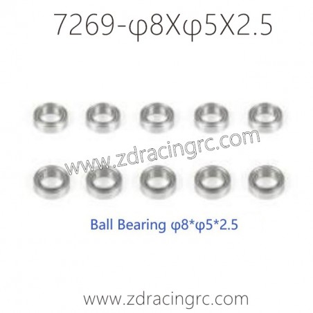 7269 Ball Bearing φ8Xφ5X2.5 Parts For ZD RACING RC Car