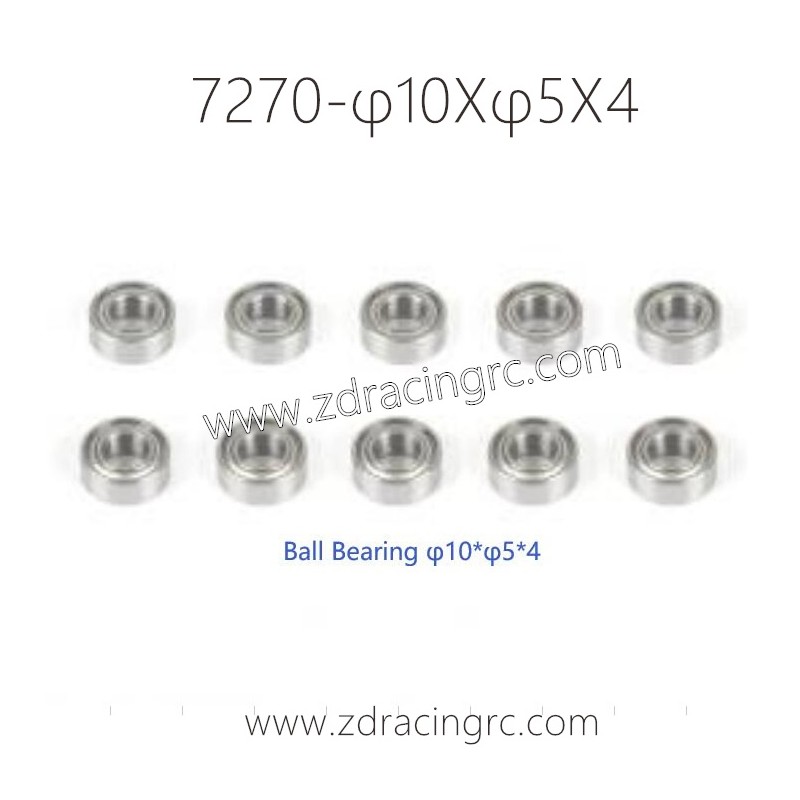 7270 Ball Bearing φ10Xφ5X4 Parts For ZD RACING RC Car