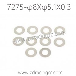 7275 φ8Xφ5.1X0.3 Washers Parts For ZD RACING RC Car