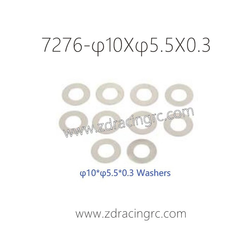 7276 φ10Xφ5.5X0.3 Washers Parts For ZD RACING RC Car