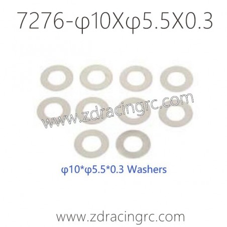 7276 φ10Xφ5.5X0.3 Washers Parts For ZD RACING RC Car