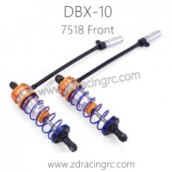 ZD RACING DBX 10 Parts 7518 Front shock set gray